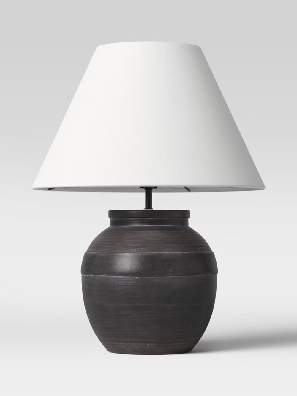 21.25"x17" Large Ceramic Table Lamp Black
- Threshold : Embossed Detail, No Asse